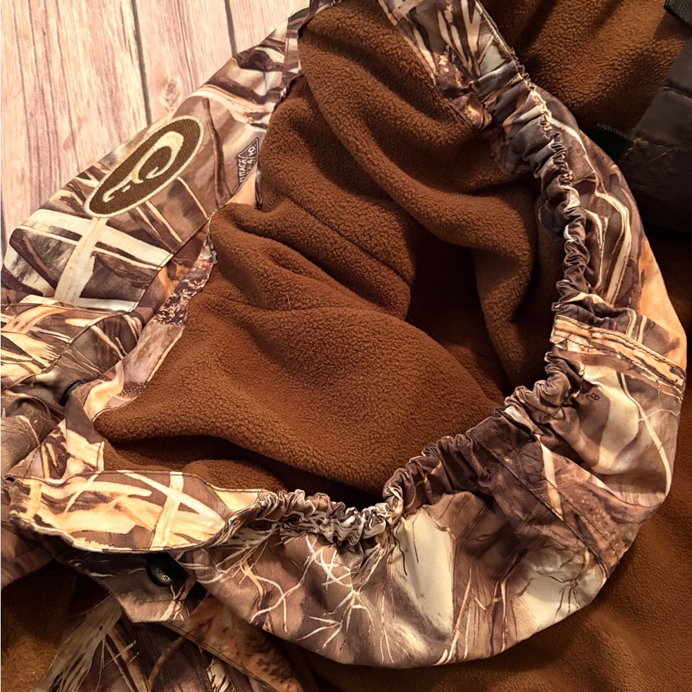 Drake waterfowl Kids Camo Puffer Jacket - Brown/Olive - Picture 4 of 4